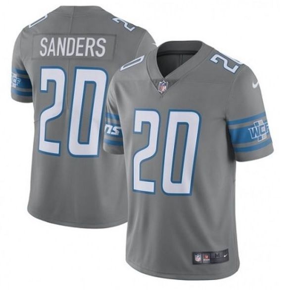 Men Detroit Lions #20 Barry Sanders Nike Grey Color Rush Limited NFL Jersey->detroit lions->NFL Jersey
